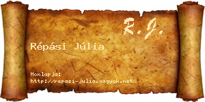 Répási Júlia névjegykártya